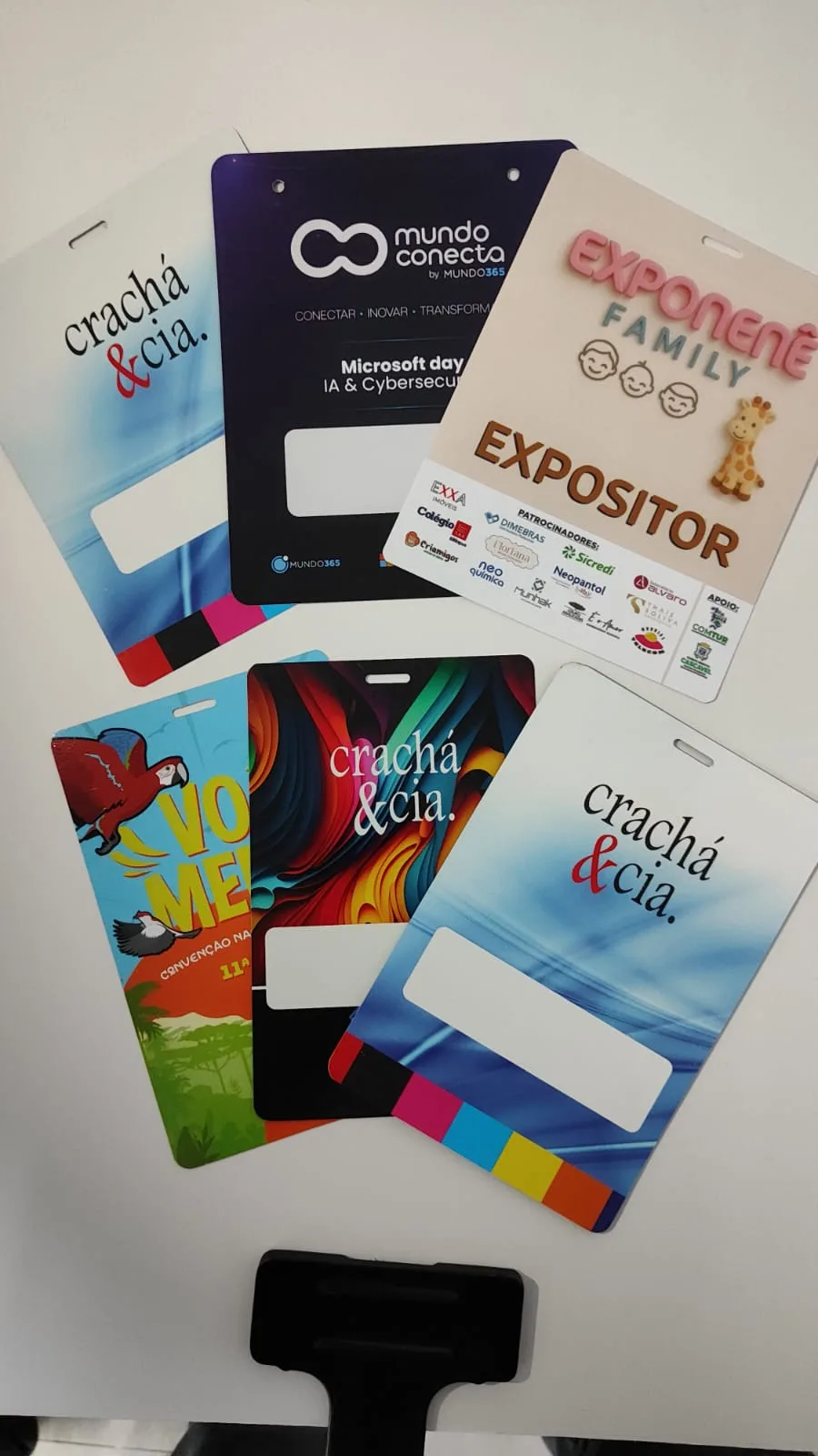 Credenciais personalizadas para eventos