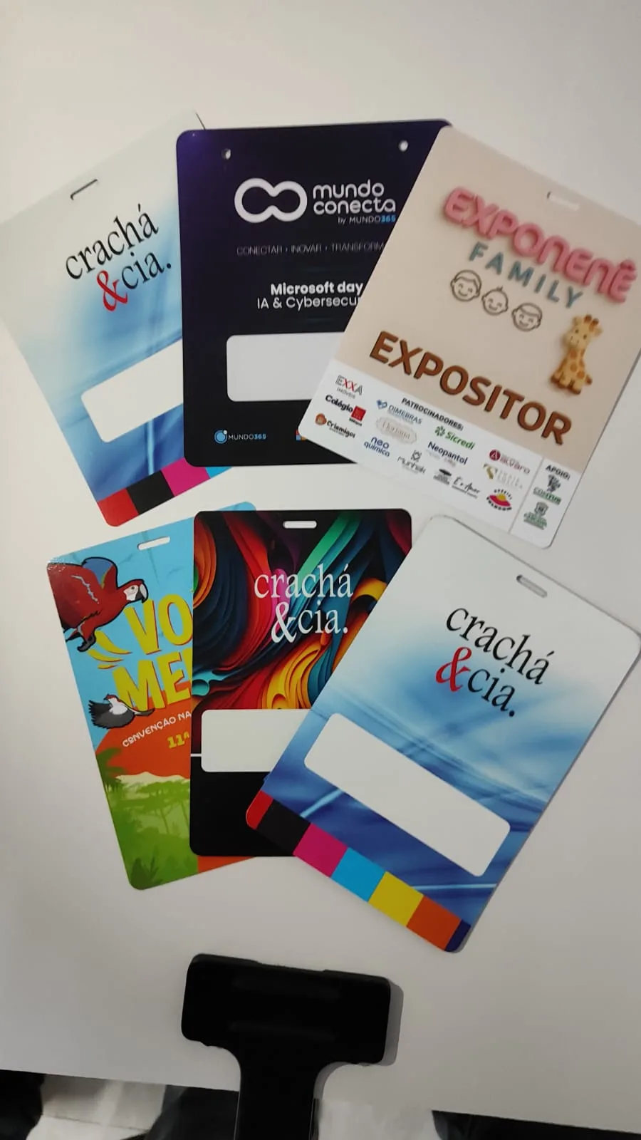 Credenciais para eventos